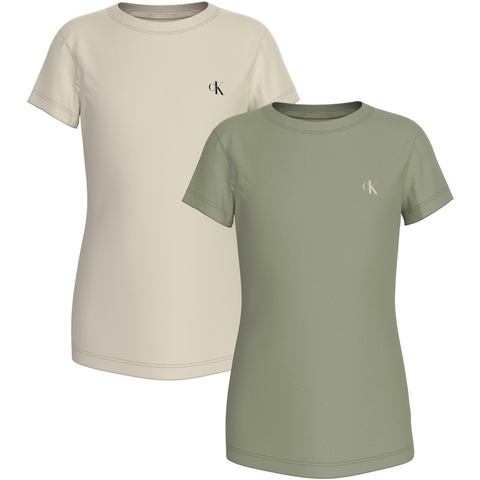 Calvin Klein T-shirt 2-PACK SLIM MONOGRAM TOP voor kinderen tot 16 jaar (set, 2-delig)