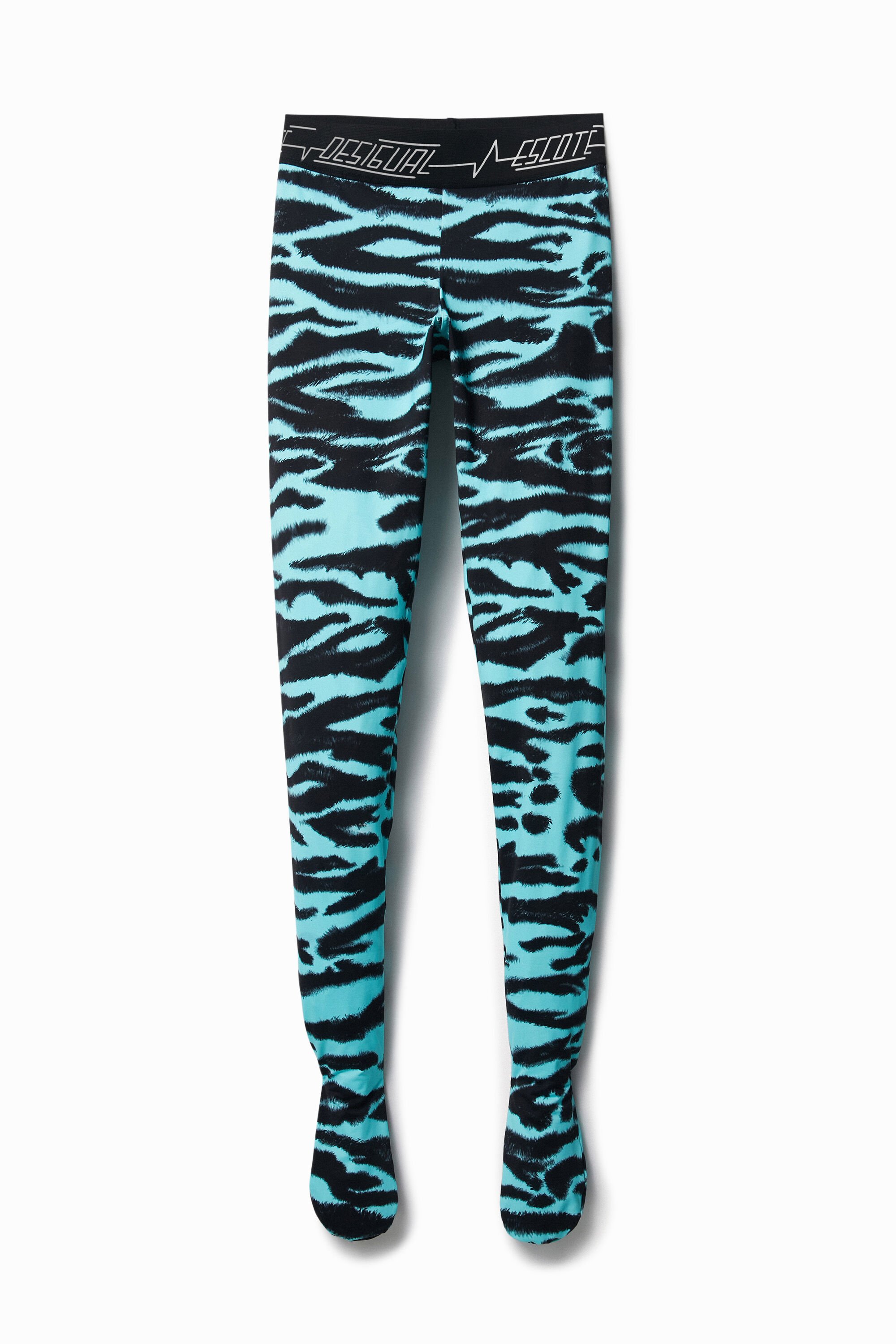 Desigual Slim fit legging met dierenprint - BLUE