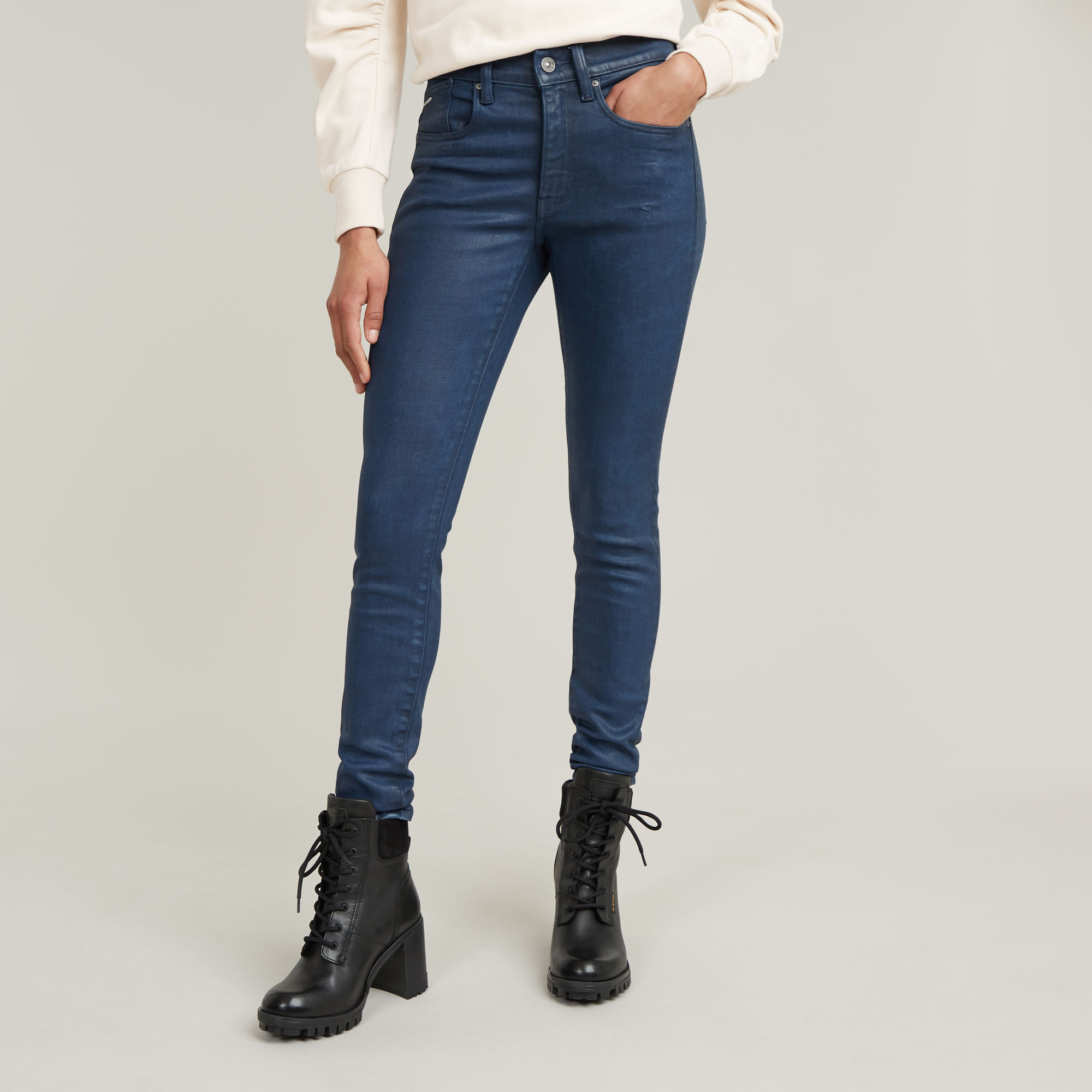 G-Star RAW Lhana Skinny Jeans - Donkerblauw - Dames