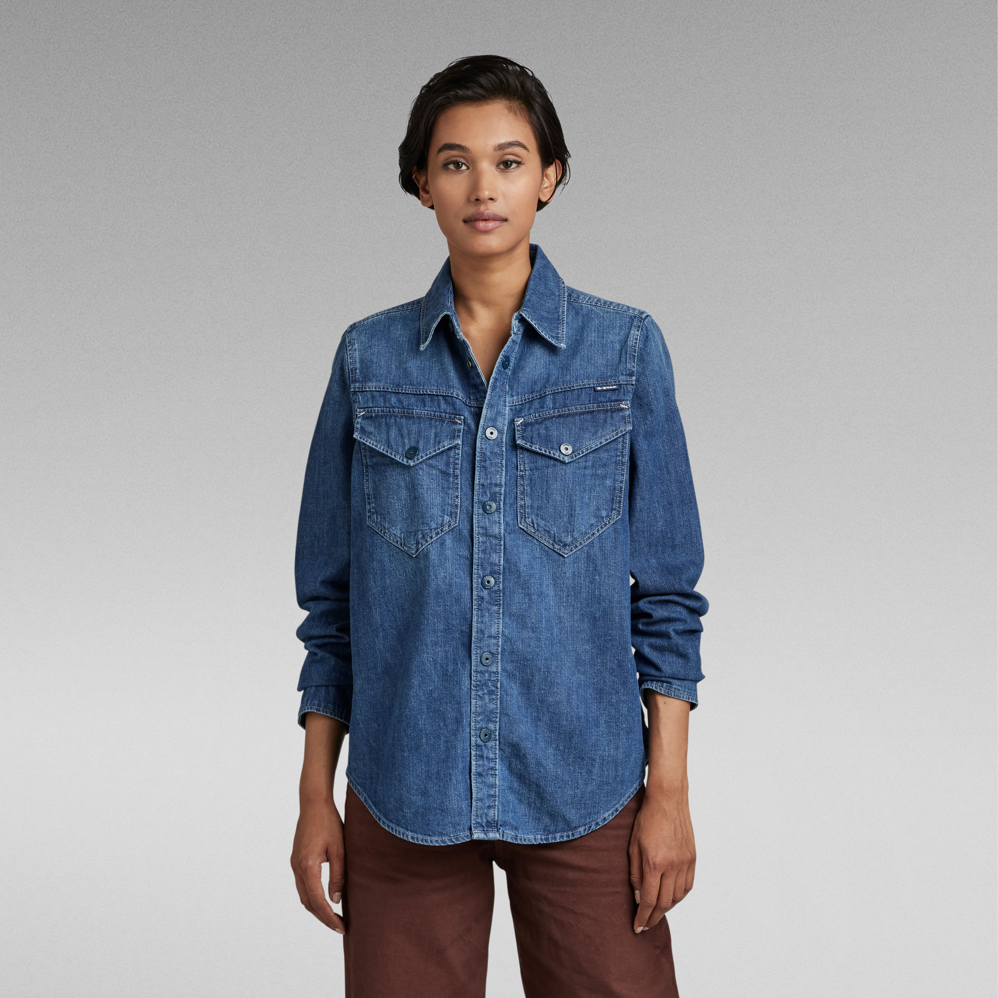 G-Star RAW Boxy Shirt - Midden blauw - Dames