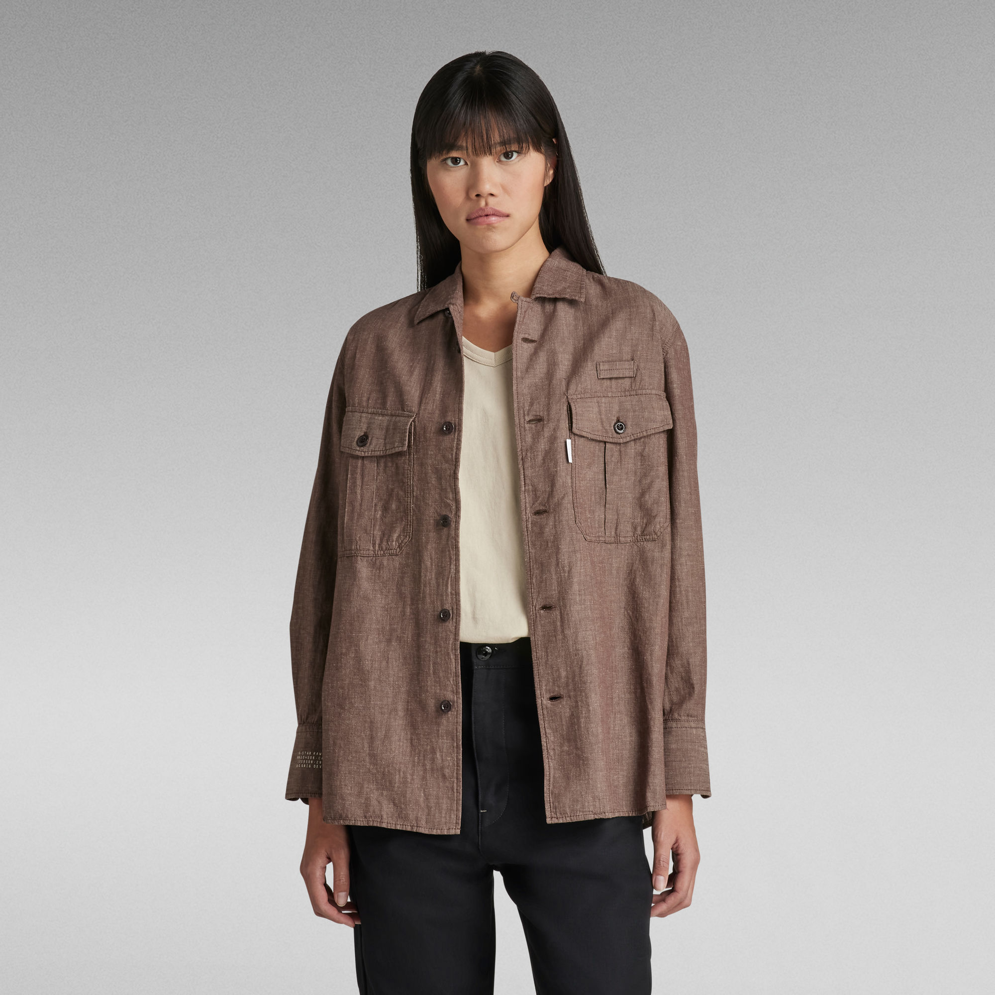 G-Star RAW Officer Boyfriend Shirt - Bruin - Dames