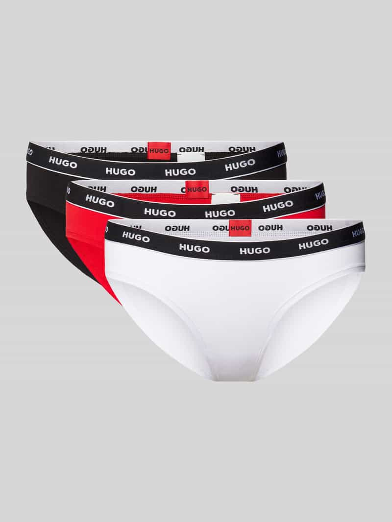 HUGO Slip met elastische band met label in een set van 3 stuks