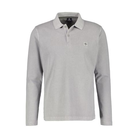 Lerros Poloshirt met lange mouwen met geborduurd logo