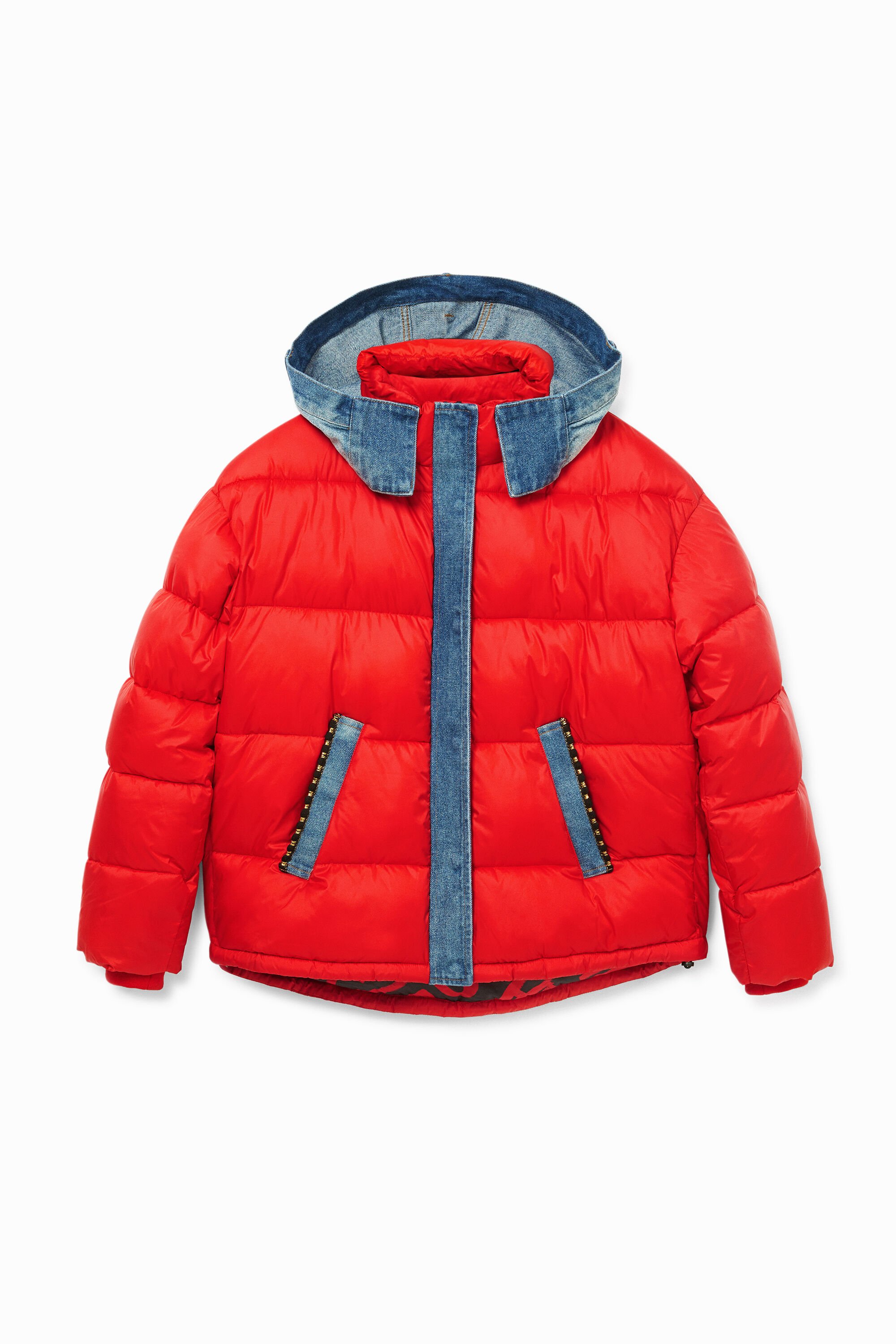 Desigual Gewatteerd jack met capuchon - RED