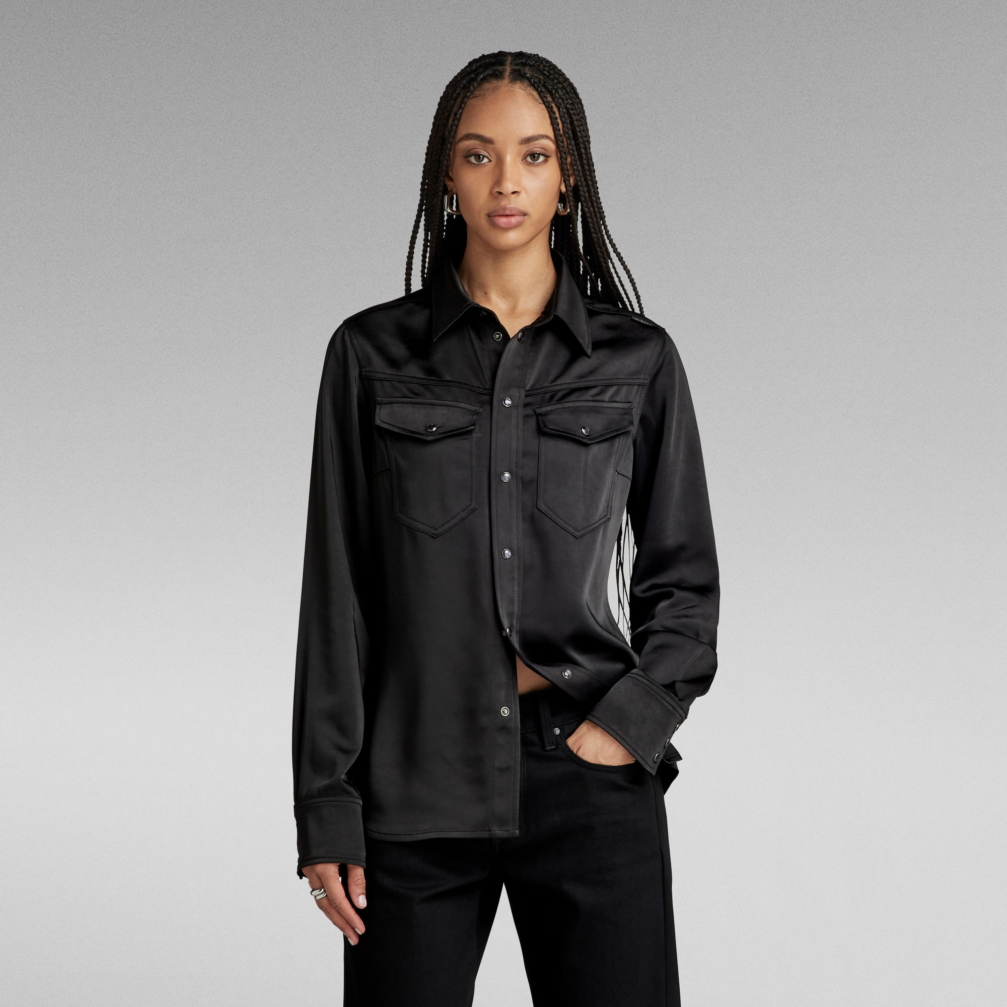 G-Star RAW Slim Shirt - Zwart - Dames