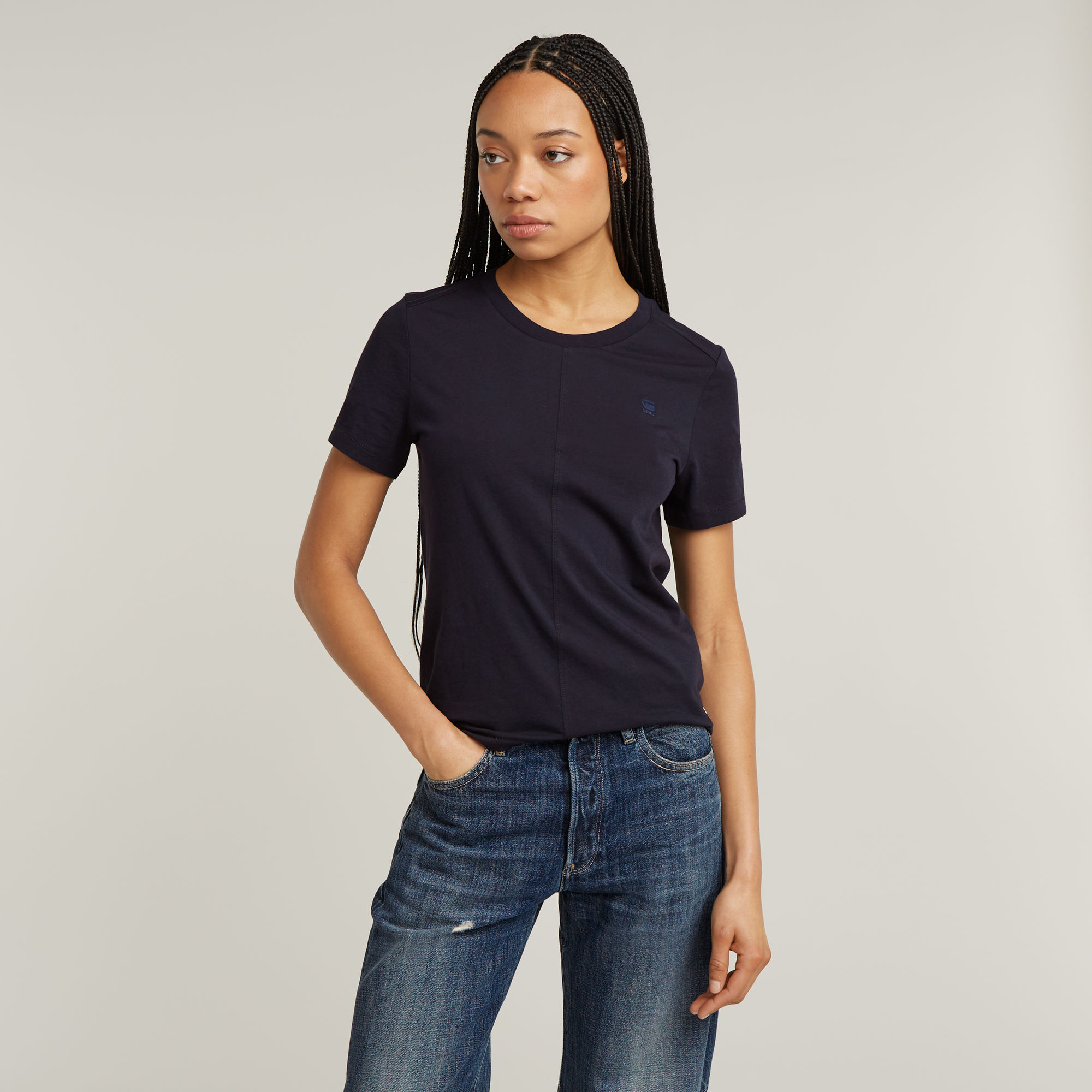 G-Star RAW Front Seam Top - Donkerblauw - Dames