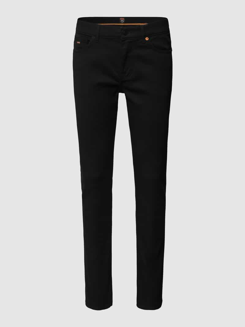 Boss Orange Skinny fit jeans met labeldetail, model 'Delaware'