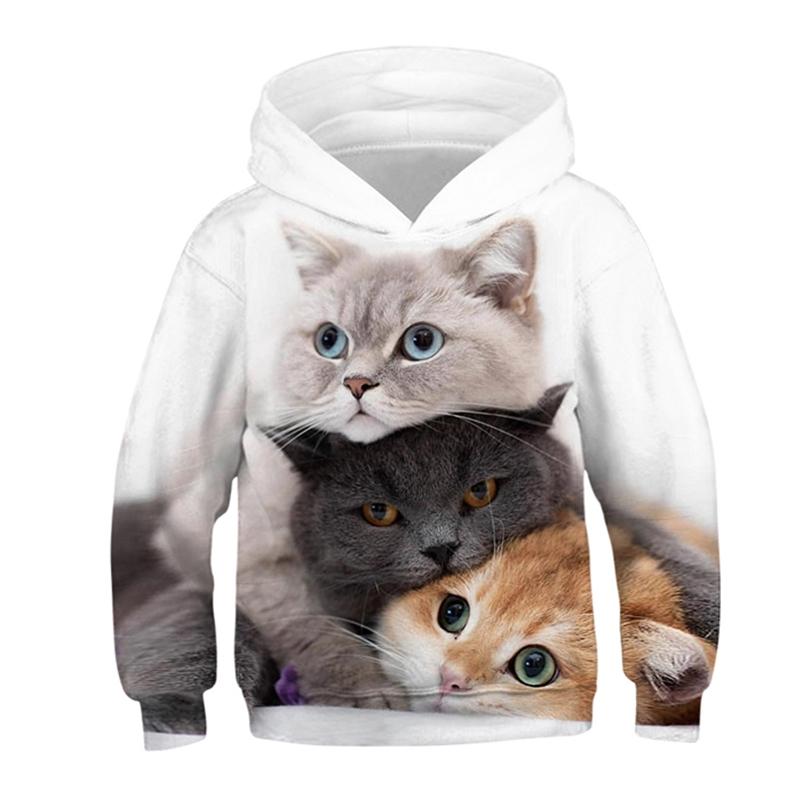 ETST WENDY 05 Mode Kat Hoodies Tienermeisjes Jongens 3D Gedrukt Sweatshirt Met Capuchon Kinderen Hoodie Losse Trui Herfst Kinderkleding Streetwear 100