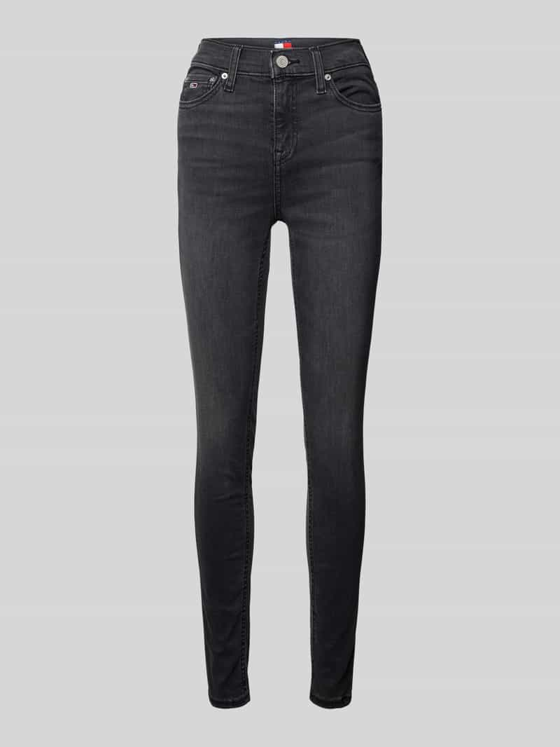 Tommy Jeans Skinny fit jeans met labelstitching, model 'NORA'