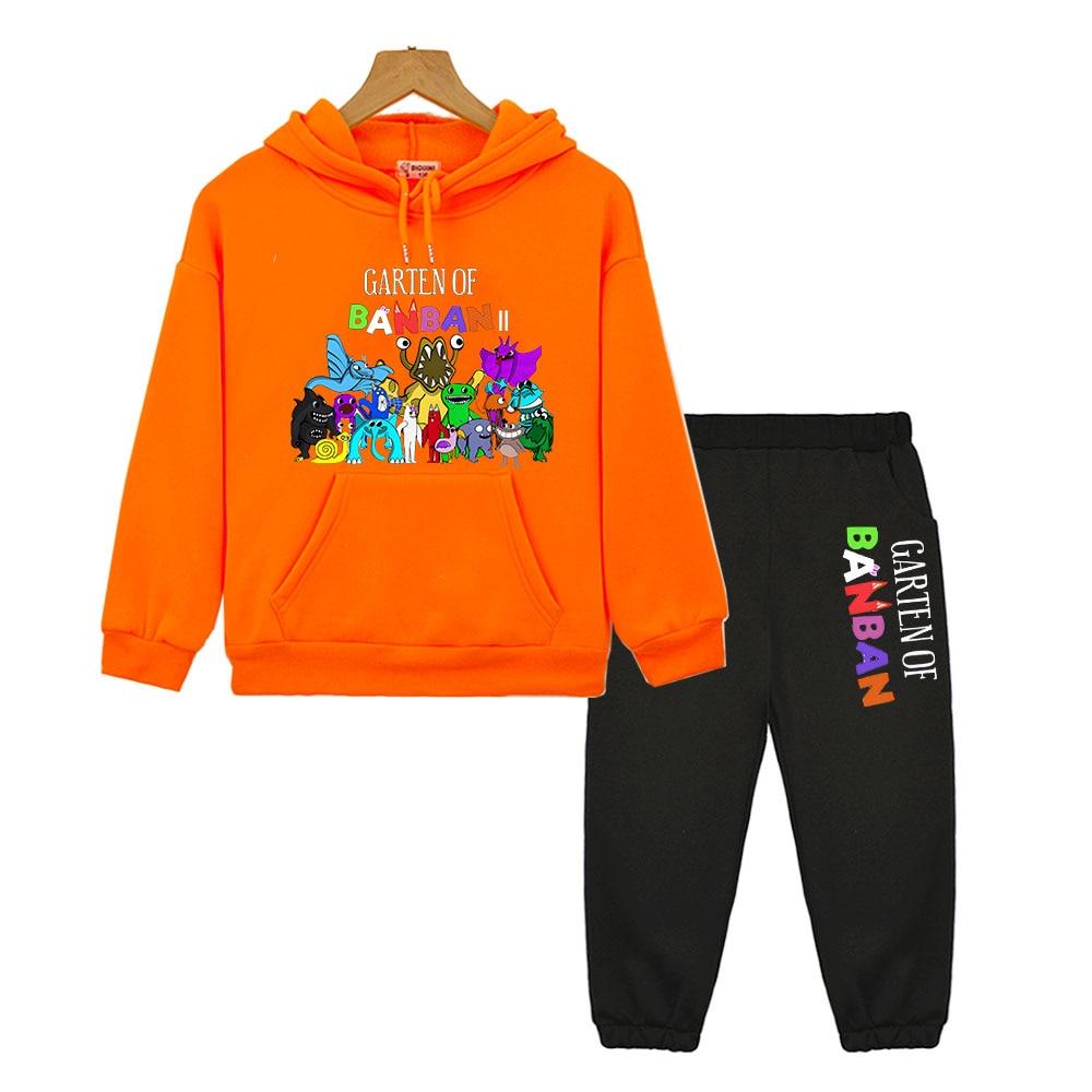 Rice grain childrens clothing factory direct sales Garten of Banban Hoodie Set Fleece Sweatshirt Casual Anime hoodie jongen meisje kleding y2k kleding Herfst Pullover Kinderkleding Hoodie sets voor jongens 130 roze