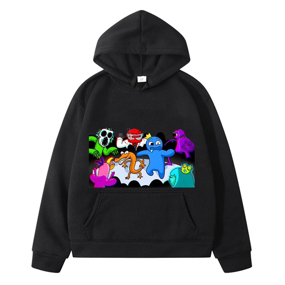 Rice grain childrens clothing factory direct sales Rainbow Friends Hoodies kinderkleding meisjes jongens Sweatshirt anime hoodie y2k sudadera Fleece Trui Casual kinderkleding 130 rood