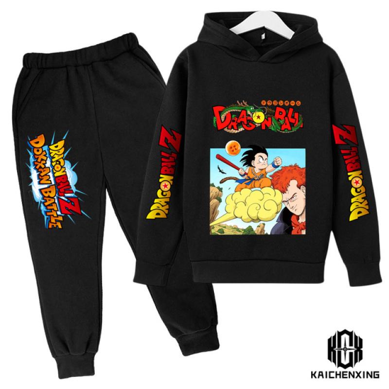 Xuhaijian02 Anime Dragon Ball Z Hoodie Set Voor Jongens Kleding Kids Hoodies Anime Kleding Goku Hoodie Meisjes Sweatshirt Kinderen 3-14y 150