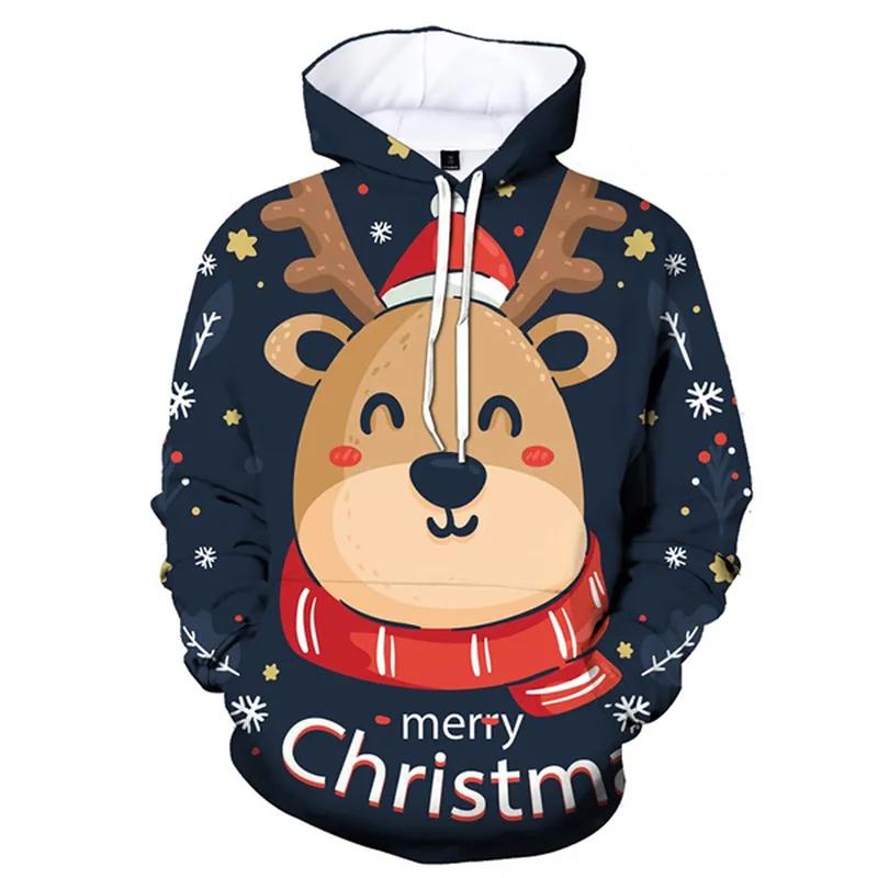 ETST WENDY 09 Herfst Winter Kerstsneeuwman Kerst Herten 3D Gedrukt Hoodie Unisex Persoonlijkheid Casual Sport Capuchon Kinderkleding Tops 5XL