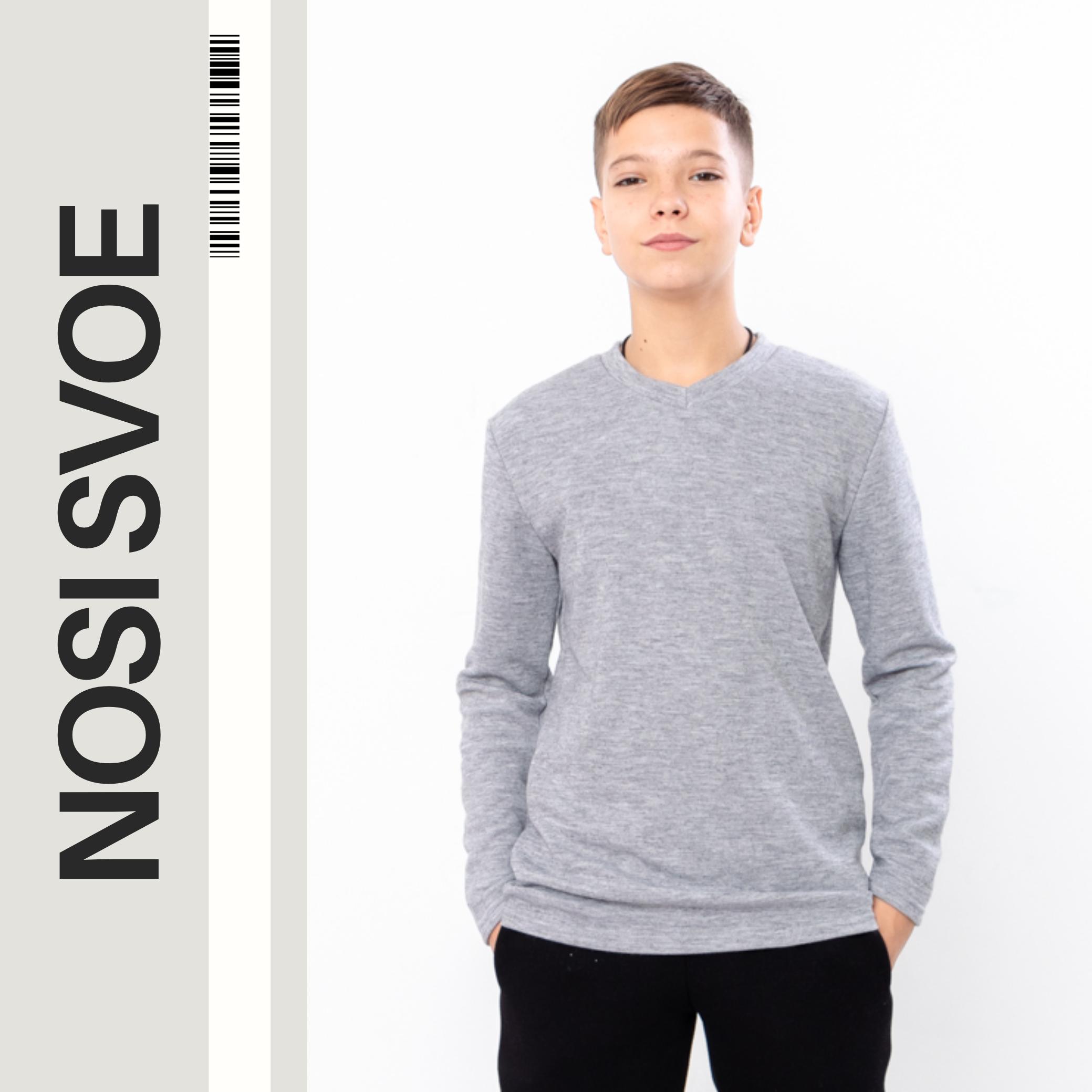 НС Sweatshirts (boys), Demi-season, Nosi svoe, 6222-112 110 slagschip grijze kleur