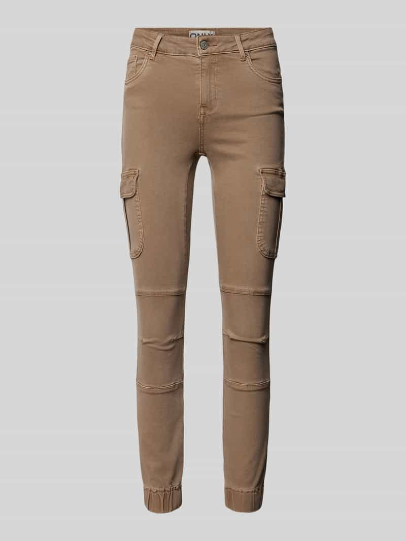 Only Slim fit cargojeans met elastische pijpboord, model 'MISSOURI'