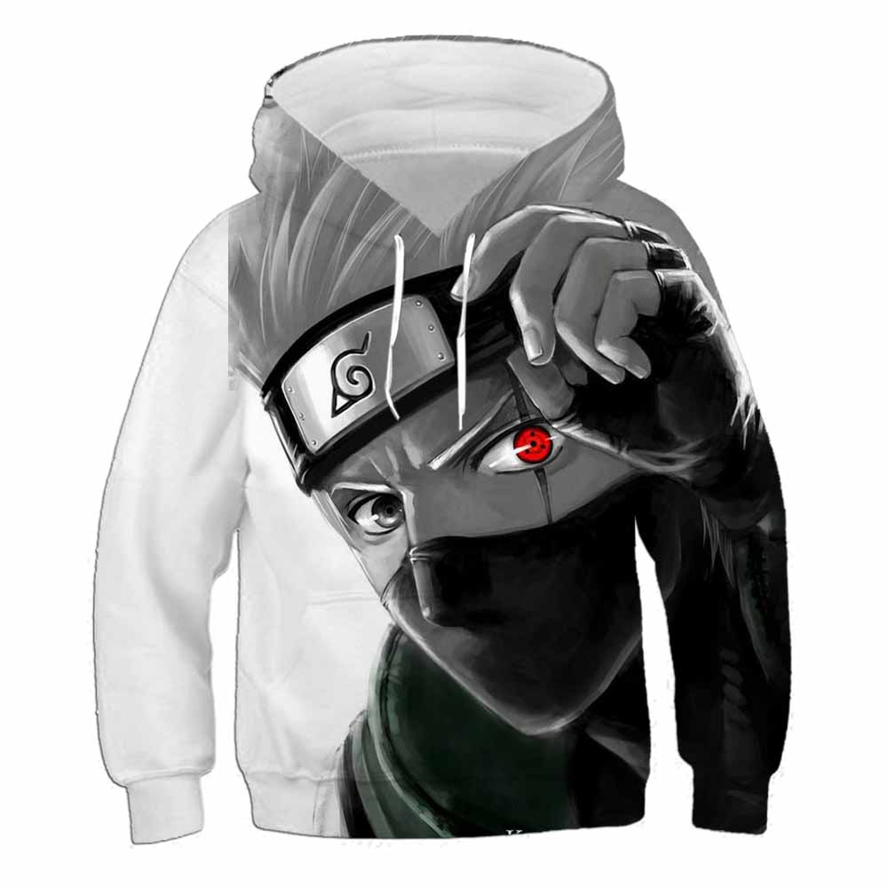 ETST 05 Kinderen Naruto Uchiha Sasuke Akatsuki Anime Kostuum Hoodie Rollenspel Sweatshirt Jongens Top Kinderkleding M