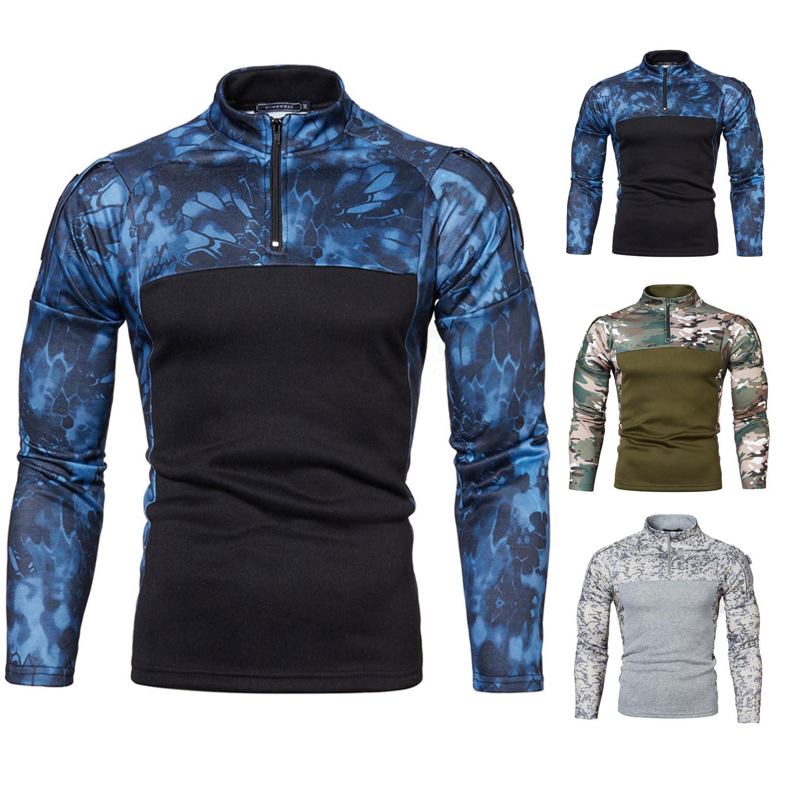 Timoduizhang Outdoor fitness camouflage joggingsweater camouflage casual herensweater met lange mouwen XL