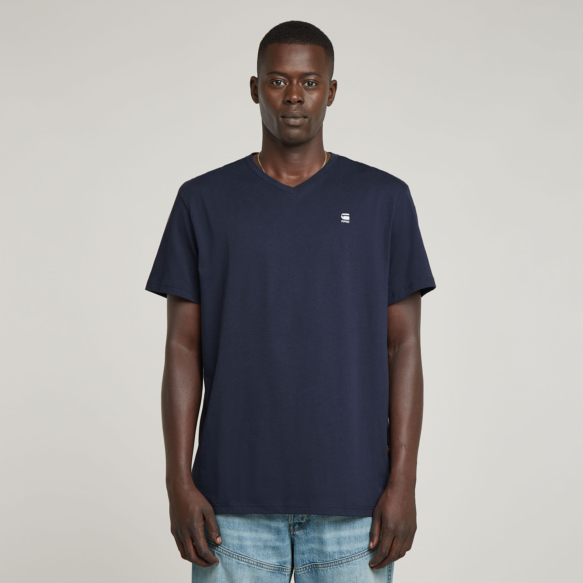 G-Star RAW Base-S V-Hals T-Shirt - Donkerblauw - Heren