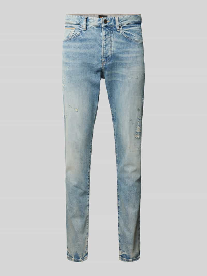 Boss Orange Slim fit jeans met labeldetail, model 'ONYX'