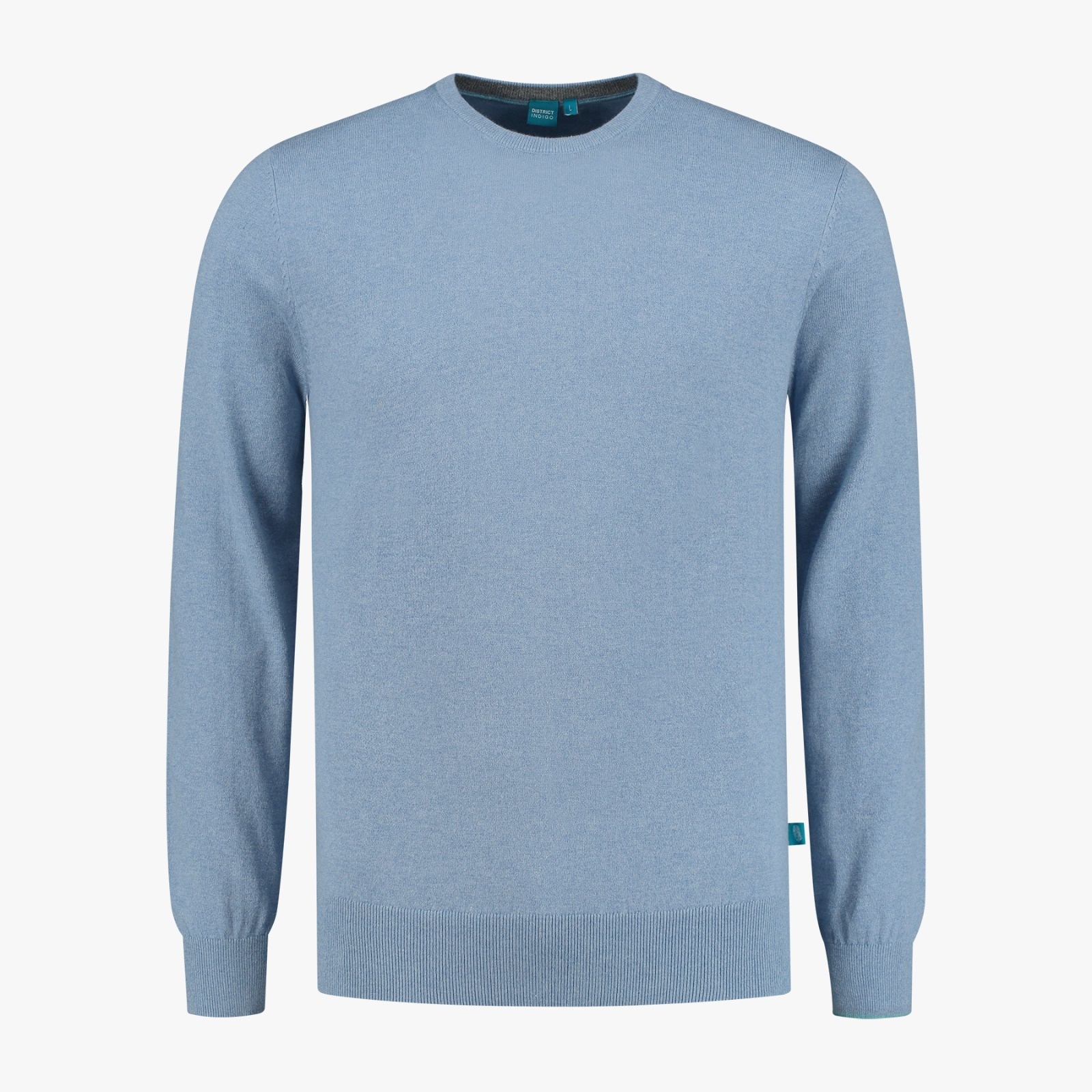 District Indigo Pullover Crewneck Lightblue Melange  