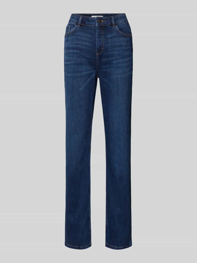 Christian Berg Woman Straight fit jeans met riemlussen en viscose