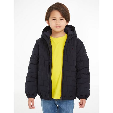 Tommy Hilfiger Gewatteerde jas QUILTED JACKET met merkinformatie