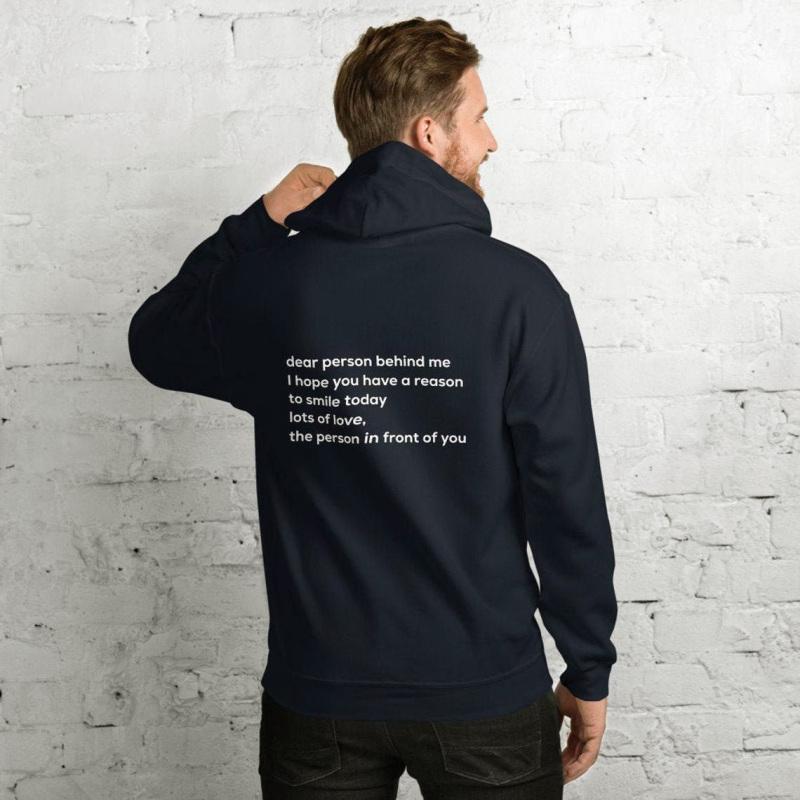 TENJINGE Trendy Beste persoon achter mij Hoodie Dames Hoody Sweatshirts Truien hipster unisex puur katoen tumblr top jumper quote casual hoodies XXXL zwart