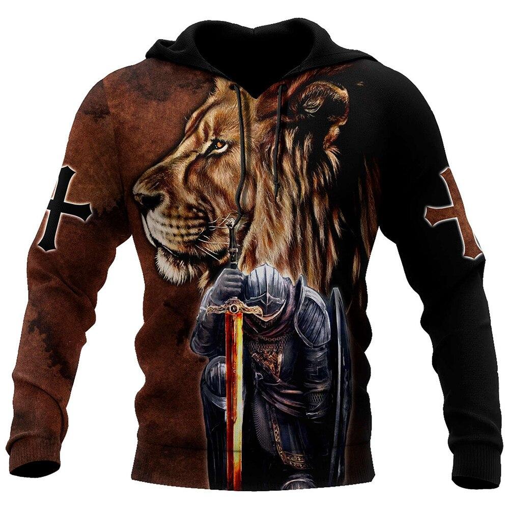 Factory Outlet Clothing 3D Print Leeuw Jezus Grafische Mannen Hoodie Lente/Herfst Mode Veelzijdig Sweatshirt Mannelijke Oversized Harajuku Lange Mouw Trui XXXXXL