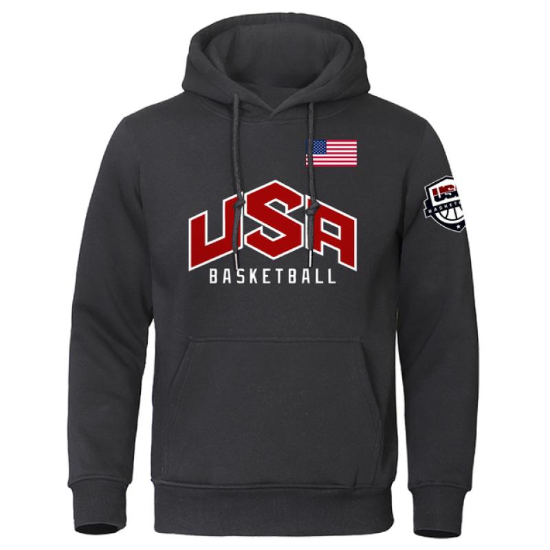 TENJINGE Trendy USA Basketballer Gedrukt Sport Hoodie Mannen Warm Volledige Mouw Fleece Comfortabele Kleding Herfst Mode Straat Sweatshirts Man XL