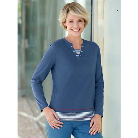 Classic Basics 2-in-1-shirt met lange mouwen 2-in-1-Shirt (1-delig)