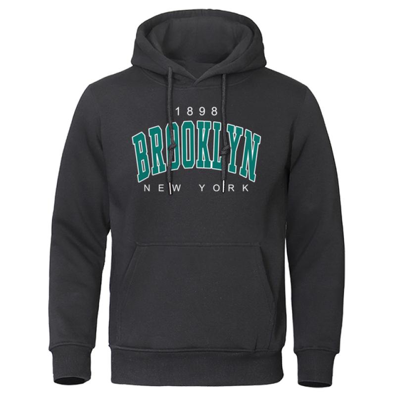 TENJINGE Trendy 1898 Brooklyn New York Gedrukt Heren Hoody Creativiteit Crewneck Kleding Mode Oversize Sweatshirt Fashio Crewneck Hoodie Mannelijke XXL