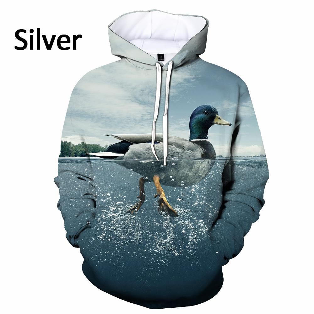 TIP723 Mode Heren Hoodie 3D Gedrukt Eend Jacht Heren en Dames Casual Hoodies met lange mouwen Sweatshirt Top Streetwear Lente Herfst 4XL