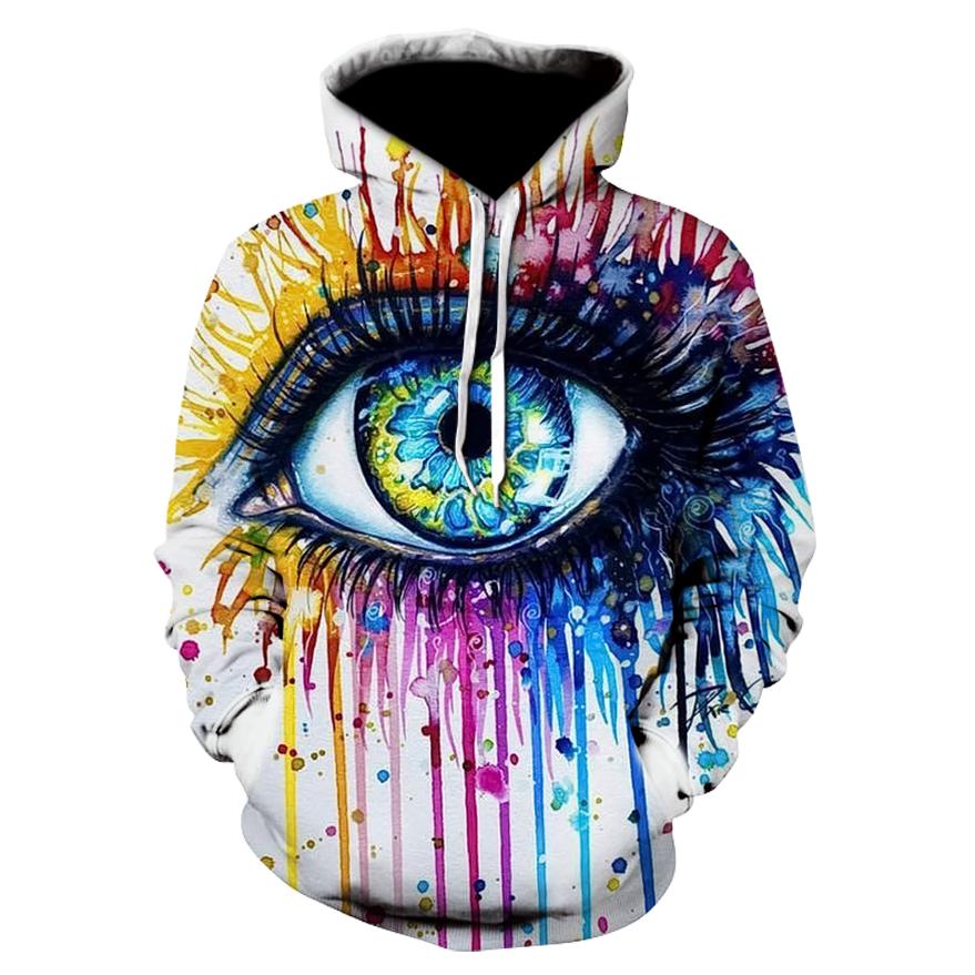 TIP723 Rainbow Eye 3D Gedrukt Lente Herfst Sweatshirts Mannen Hoodies Ashion Casual Trui Grappige Trainingspakken Streetwear Mannen Hoody 4XL