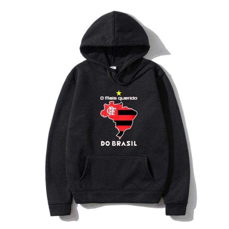 New Movement Mannen SweatSweatshir O Mais Querido Do Brasil Flamengo Herfst Bovenkleding Gedrukt Bovenkleding Sweatshir Hoody Hoodys Hoodies S zwart