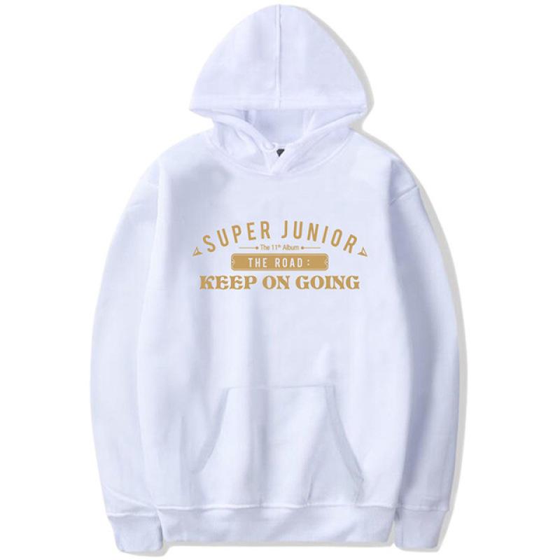 New Movement Koreaanse Kpop K-pop SUPER JUNIOR Hoodie De Weg Blijf Gaan Dezelfde Paragraaf Hoodie Sweatshirts Truien Streetwear Hoody Tops S