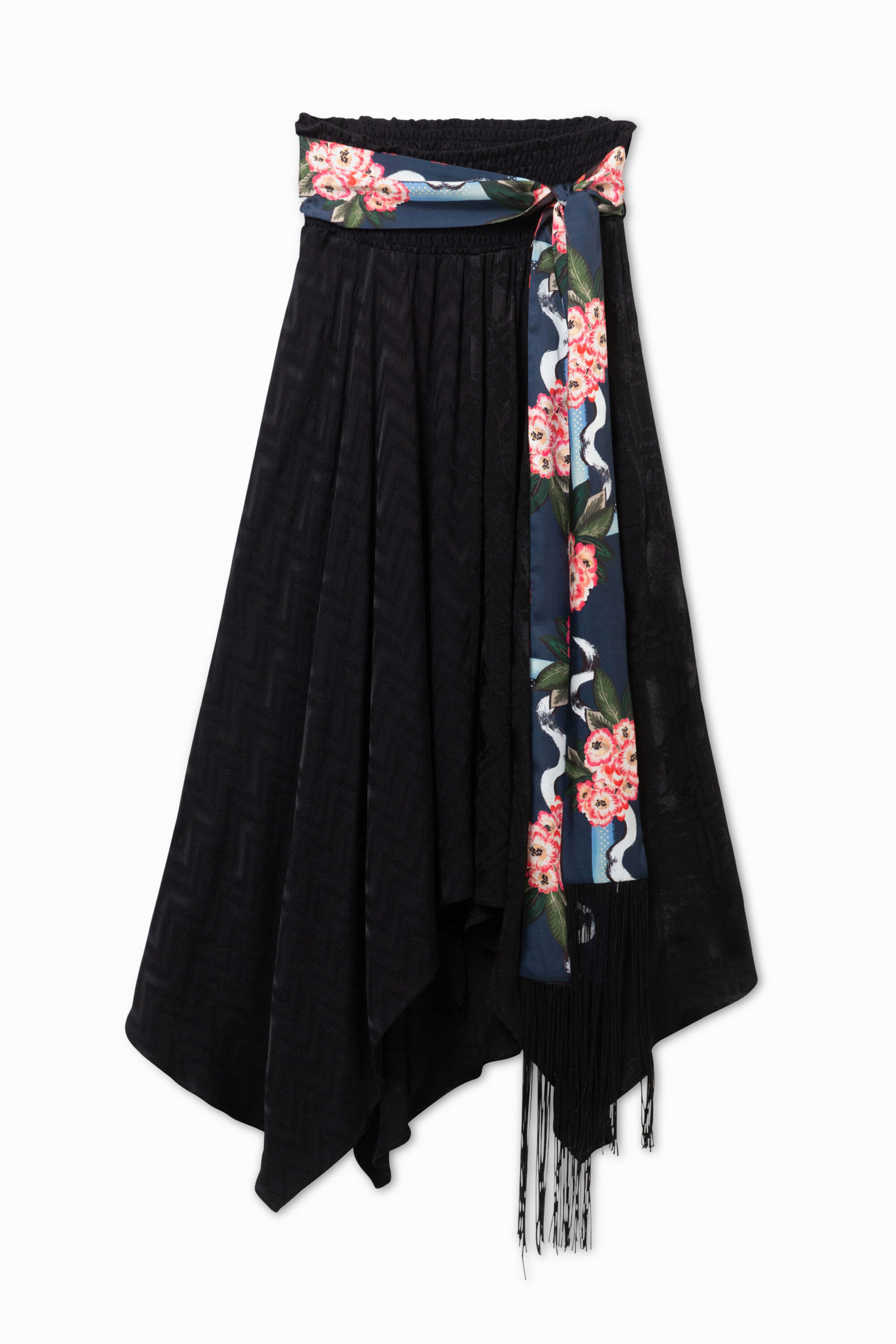 Desigual Rok met sjaal als riem - BLACK