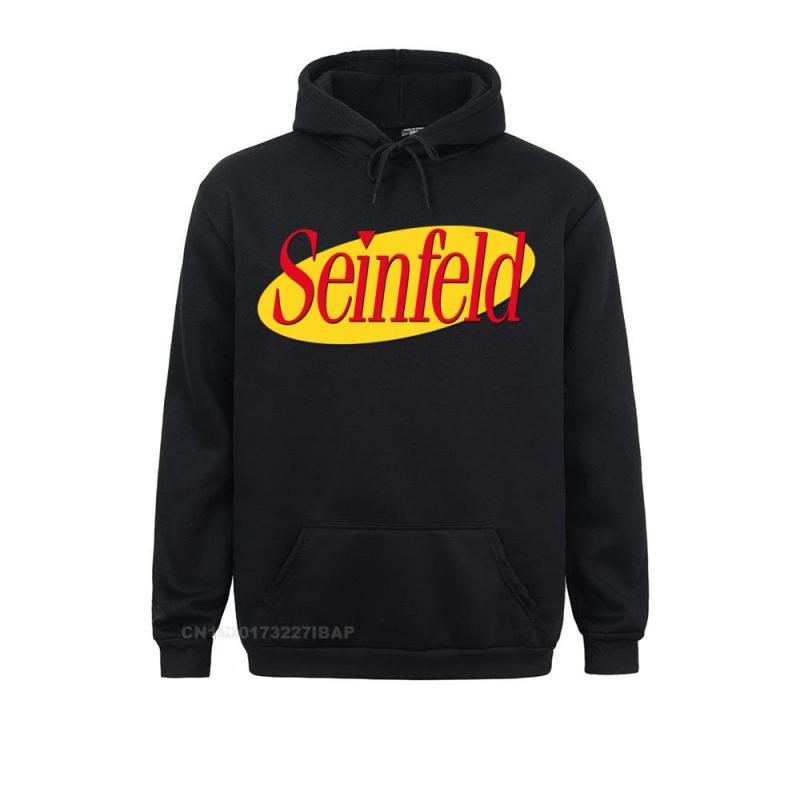 Xuhaijian02 Seinfeld logo sportkleding lange mouw grappige plus size mannen capuchon pullover katoen polyester tops voor mannen jas crewneck XL blauw