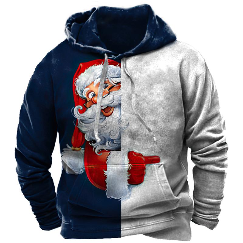 ETST WENDY 005 Kerst Hoodie Voor Mannen Herfst Lange Mouw Vintage Sweatshirts Kerstman Print Oversized Hoodie Heren Y2k Kleding Casual Trui S