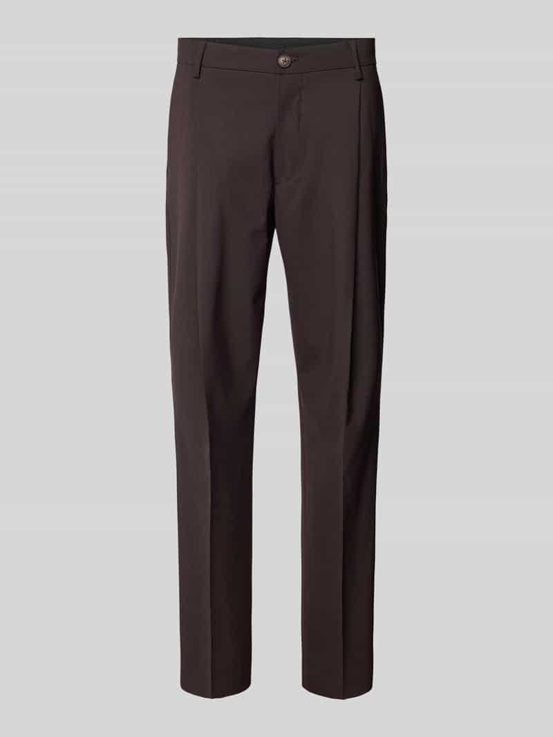 Selected Homme Straight leg pantalon met bandplooien, model 'OTTO'