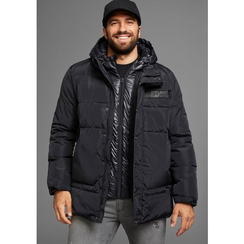 Bruno Banani Winterjack warm materiaal, hoge kraag, verstelbare capuchon