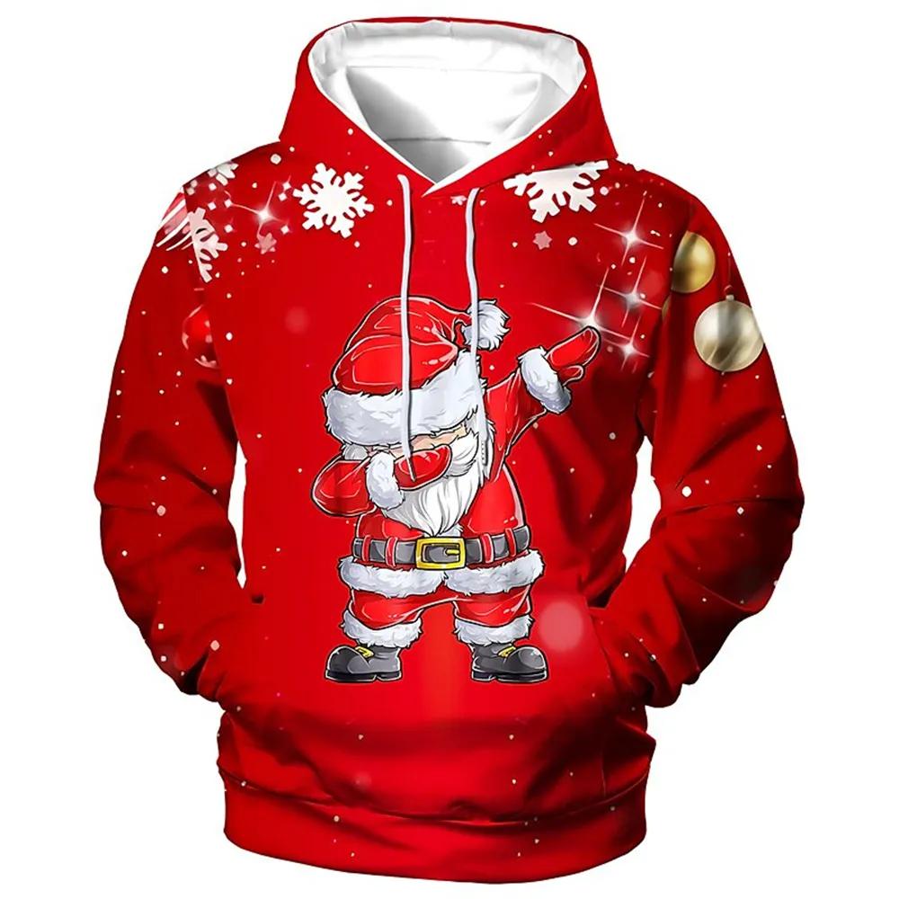 ETST WENDY 05 Nieuwe Kerst Capuchon Voor Mannen 3d Kerstman Print Hoodies Lente en Herfst Sweatshirt Met Lange Mouwen Casual Oversized Herenkleding 4XL