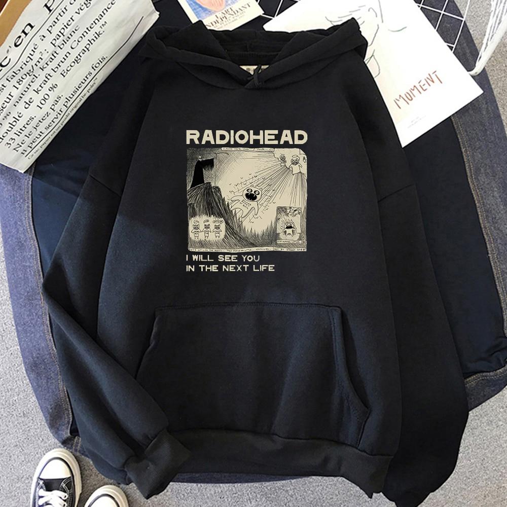 Boutique sports suit series 2 Radiohead RadioIndie Fan 2D Print Heren Katoenen Hoodie Casual Oversized Pullover Populaire Streetwear Modetrend Unisex Kleding S