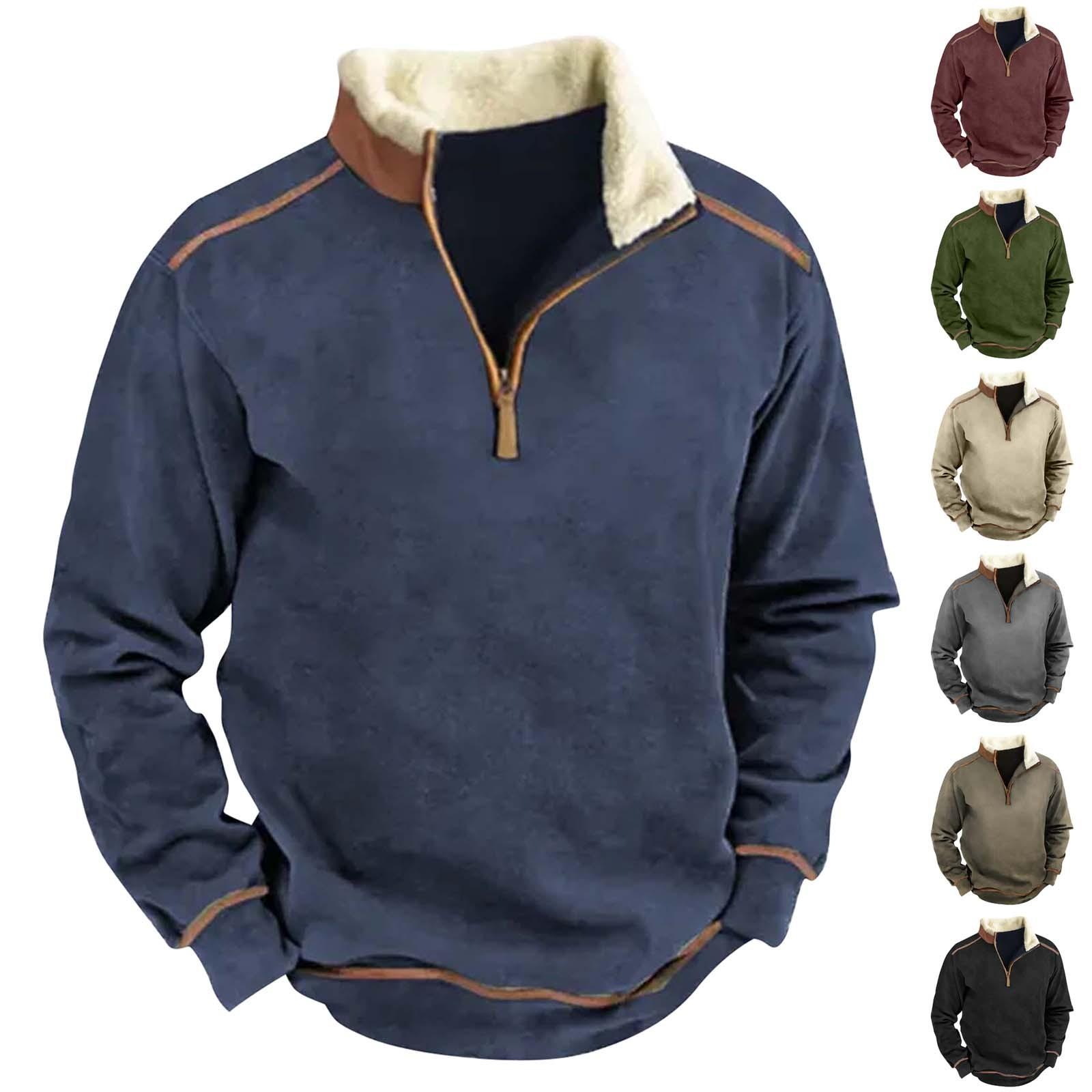 Eason Lente en herfst herensweatshirt met staande kraag is outdoor casual truien tops L