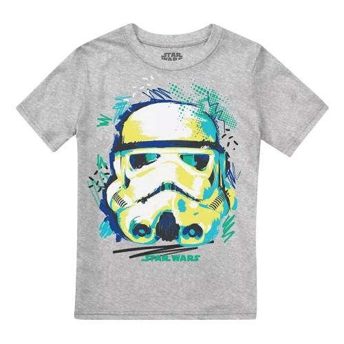 Star Wars Boys Trooper Sketch T-Shirt 5-6 Years grijs