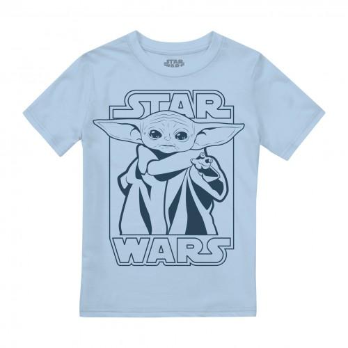 Star Wars: The Mandalorian Star Wars: De Mandalorian Boys The Child Force T-shirt 5-6 Years lichtblauwe kleur