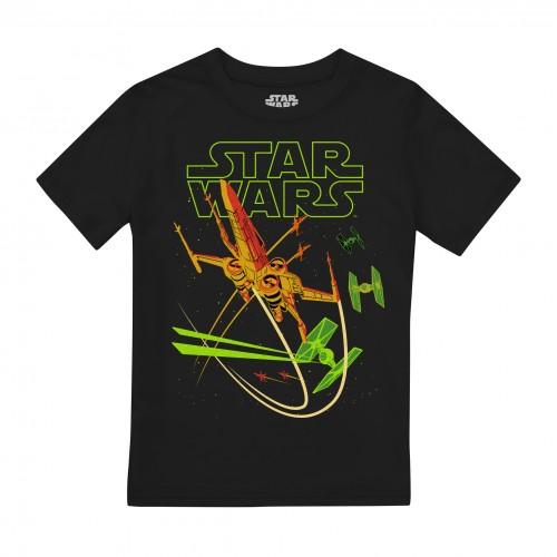 Star Wars Childrens/Kids X-Wing T-Shirt 7-8 Years zwart