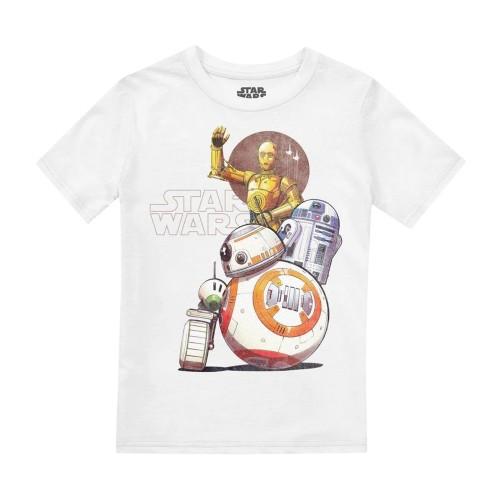 Star Wars kinder/kinder Droid Squad Droid T-shirt 12-13 wit