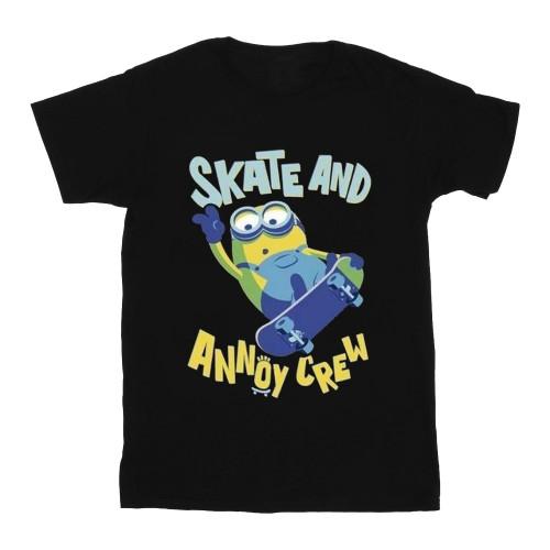 Minions Boys Skate Crew T-Shirt 5-6 Years zwart