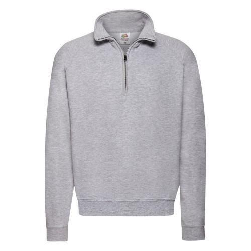 Fruit Of The Loom Mens Classic Quarter Zip Sweatshirt L grijs