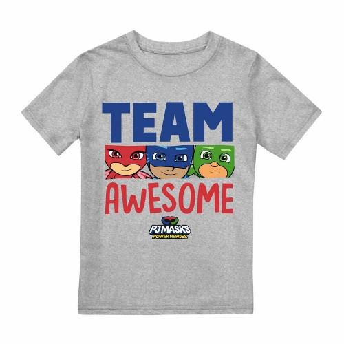 PJ Masks Boys Team Geweldig Heather T-shirt 3-4 Years grijs